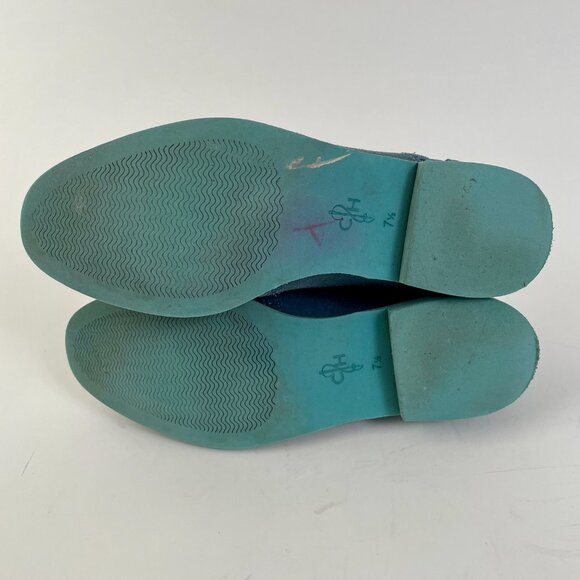 Women's Cole Haan Blue Suede Alisa Wingtip Lace Up Oxfords Shoes, Sz 7.5 - Picture 8 of 9